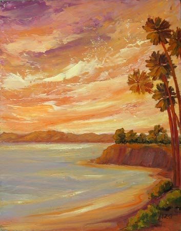 sunset at butterfly beach